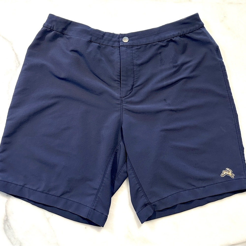 Tracksmith Athletic Navy Blue Shorts with Lightweight Fabric and an Athletic Fit